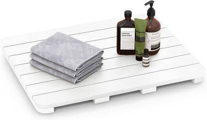 Goflame Waterproof Bath Mat, Shower Mat for Bathroom Inside, Outdoor HIPS Floor Mat with Non Foot Pads