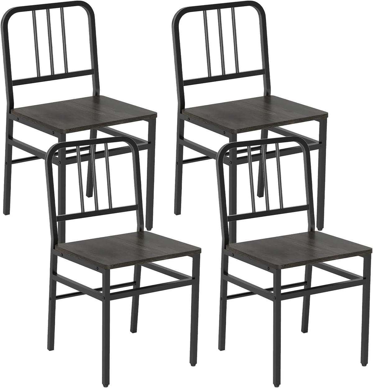 Goflame Metal Dining Chairs Set of 4 & Modern Kitchen Chairs