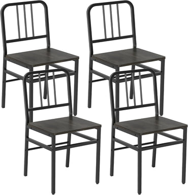 Goflame Metal Dining Chairs Set of 4 & Modern Kitchen Chairs