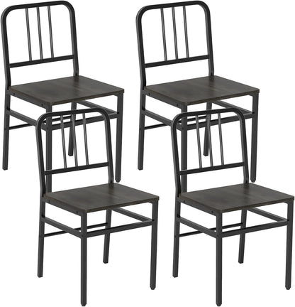 Goflame Metal Dining Chairs Set of 4 & Modern Kitchen Chairs