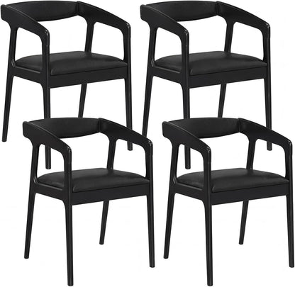 Goflame Modern Accent Chair - PU Leather Upholstered Armchairs w/Cozy Backrest & Padded Seat Cushion