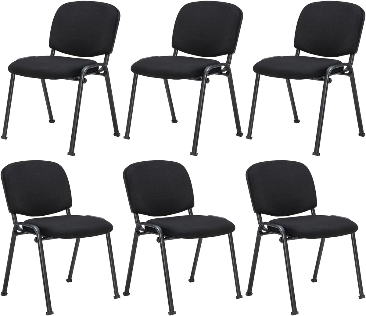 Goflame Stackable Conference Chairs with Metal Frame – Guest Chair Set (2-Pack / 4-Pack / 5-Pack / 6-Pack / 8-Pack / 10-Pack)