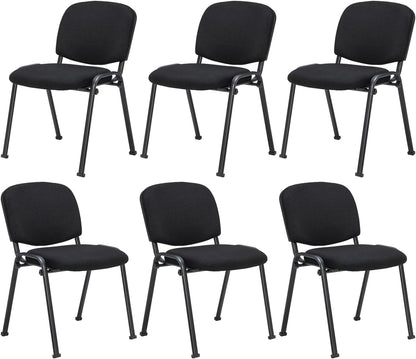 Goflame Stackable Conference Chairs with Metal Frame – Guest Chair Set (2-Pack / 4-Pack / 5-Pack / 6-Pack / 8-Pack / 10-Pack)