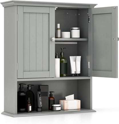 Goflame Wall Mounted Medicine Cabinets - Above Toilet Bathroom Cabinet with Adjustable Shelf