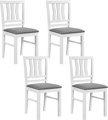 Goflame Wood Dining Chairs Set of 2/4 with Slat Back