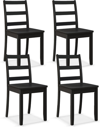 Wood Dining Chairs, Black- Goflame