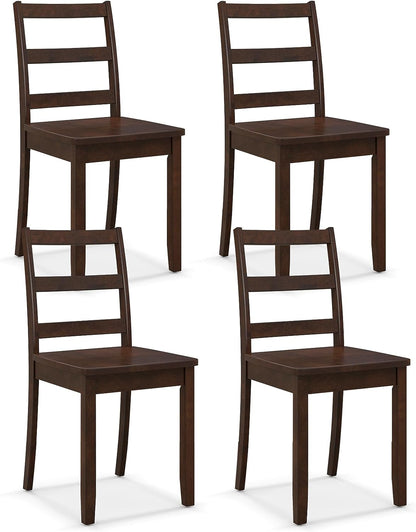Wood Dining Chairs, Brown- Goflame