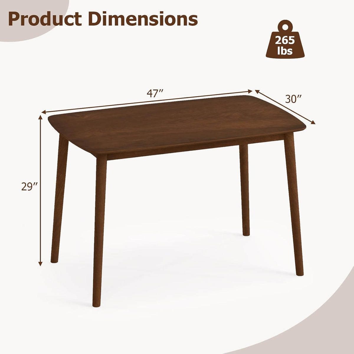Goflame Dining Table for 4