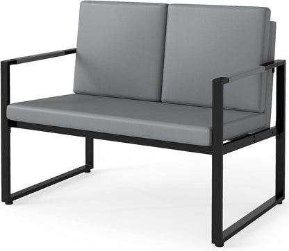 Goflame Modern Loveseat Sofa 2 Seater Small Couch