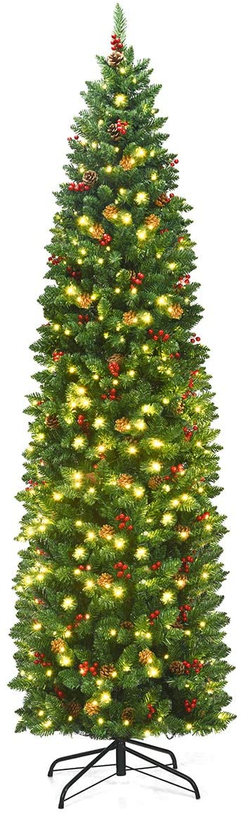 Goflame Pre-Lit Pencil Christmas Tree - GoflameUS