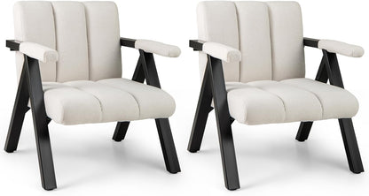 Goflame Mid-Century Modern Accent Chair with Deepened Seat