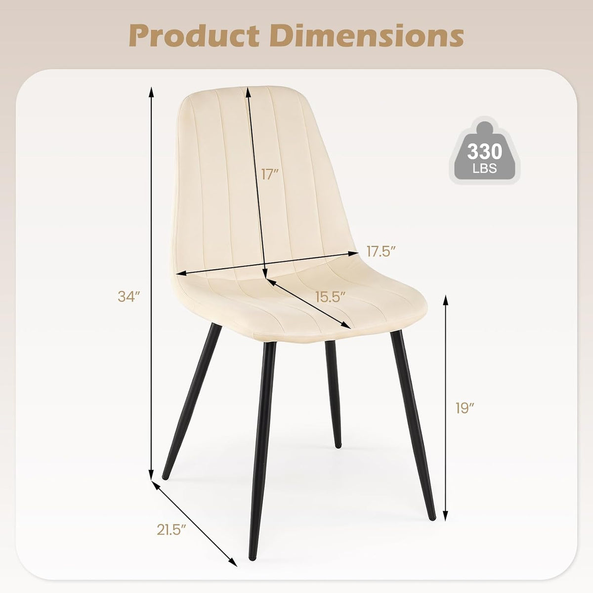 Goflame Upholstered Dining Chairs Set of 4