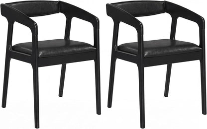Goflame Modern Accent Chair - PU Leather Upholstered Armchairs w/Cozy Backrest & Padded Seat Cushion