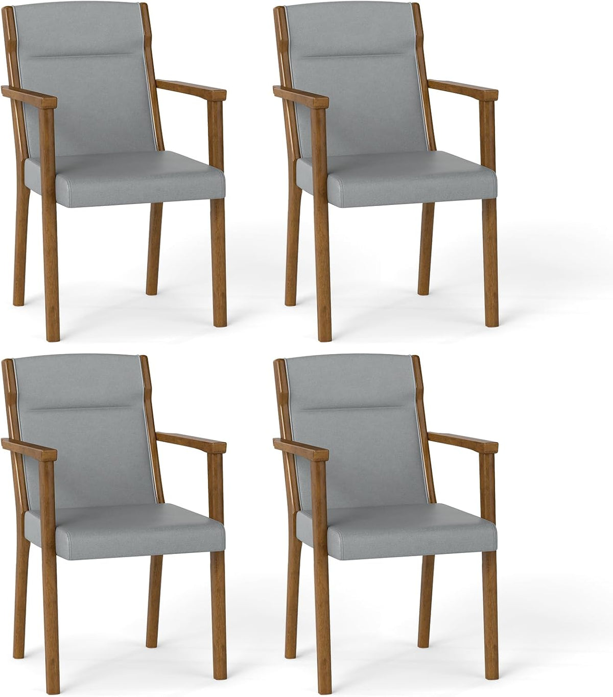 Goflame Mid Century Modern Dining Chairs Set of 2/4 Upholstered Accent Chair with High Back