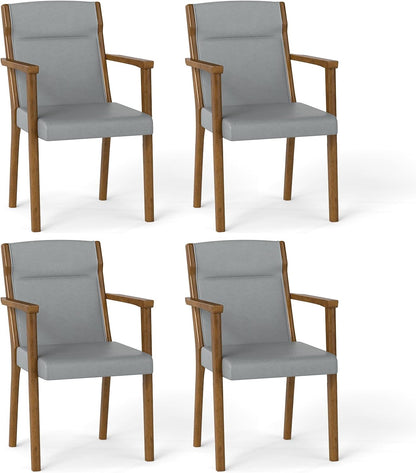 Goflame Mid Century Modern Dining Chairs Set of 2/4 Upholstered Accent Chair with High Back