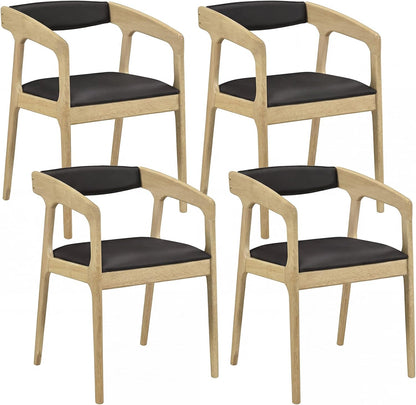 Goflame Modern Accent Chair - PU Leather Upholstered Armchairs w/Cozy Backrest & Padded Seat Cushion