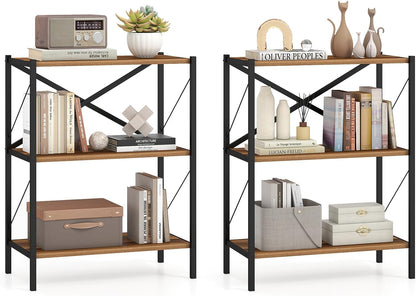 Goflame Modern Bookcase with Heavy-Duty Metal Frame (1/2)