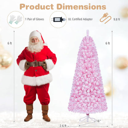 GOFLAME 5FT/6FT/7FT Prelit Christmas Tree