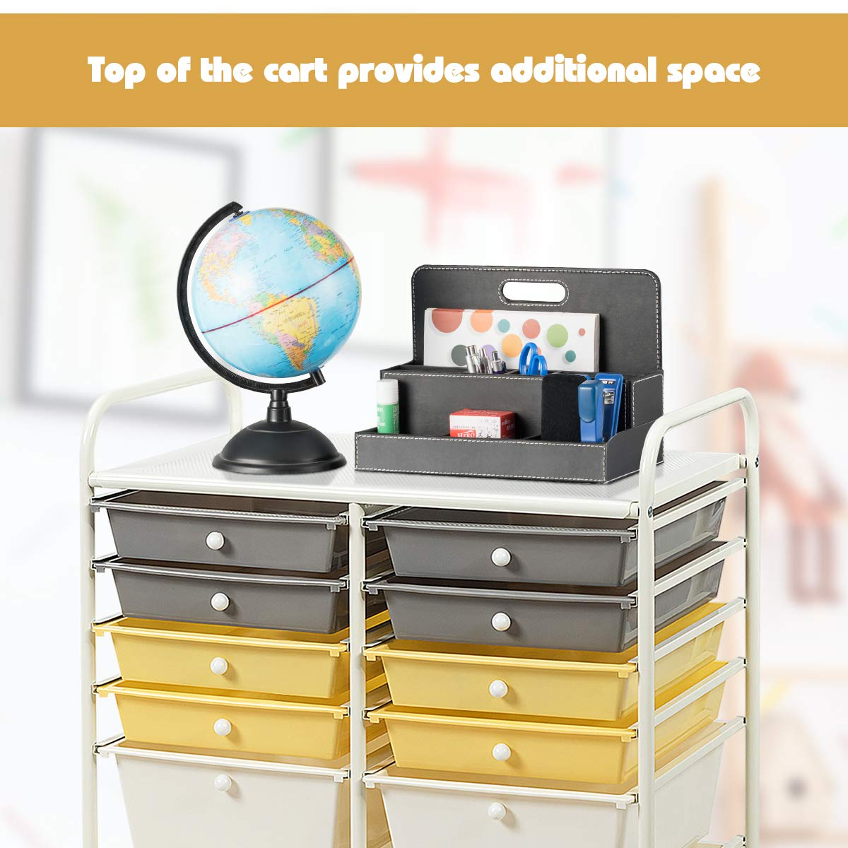 Goflame 12 Drawer Rolling Storage Cart
