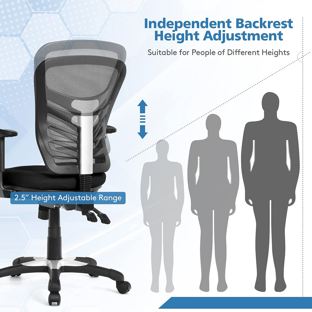 Goflame Seat Tilt Adjustment Office Chair for Working Studying Gaming