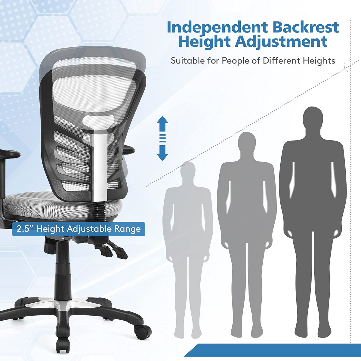 Goflame Seat Tilt Adjustment Office Chair for Working Studying Gaming