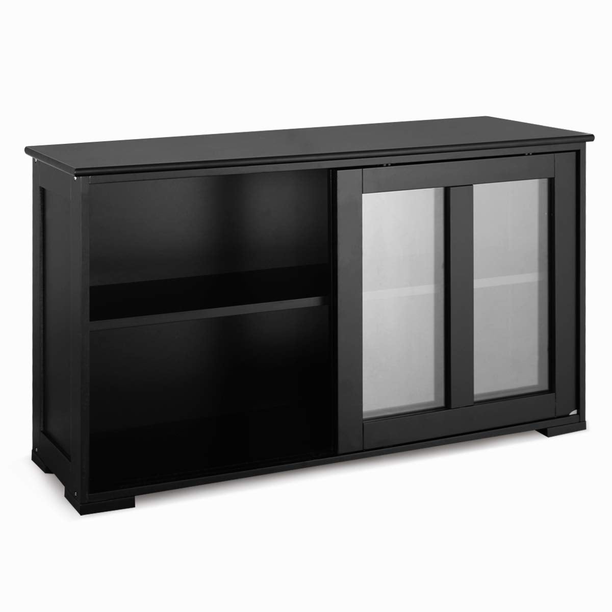 Goflame Buffet Sideboard, Wood Credenza with Sliding Doors