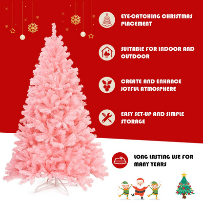 Goflame Unlit Artificial Christmas Tree, 100% New PVC Material, Xmas Tree for Indoor and Outdoor Decoration - GoflameUS