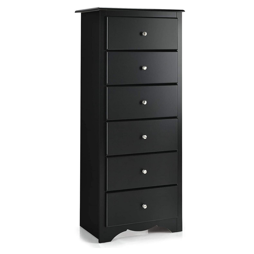 6 Drawer Chest Wooden Dresser Clothes Organizer Bedroom