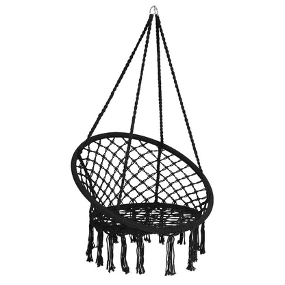 Hanging Hammock Chair, Macrame Hanging Chair 330 Pounds Capacity