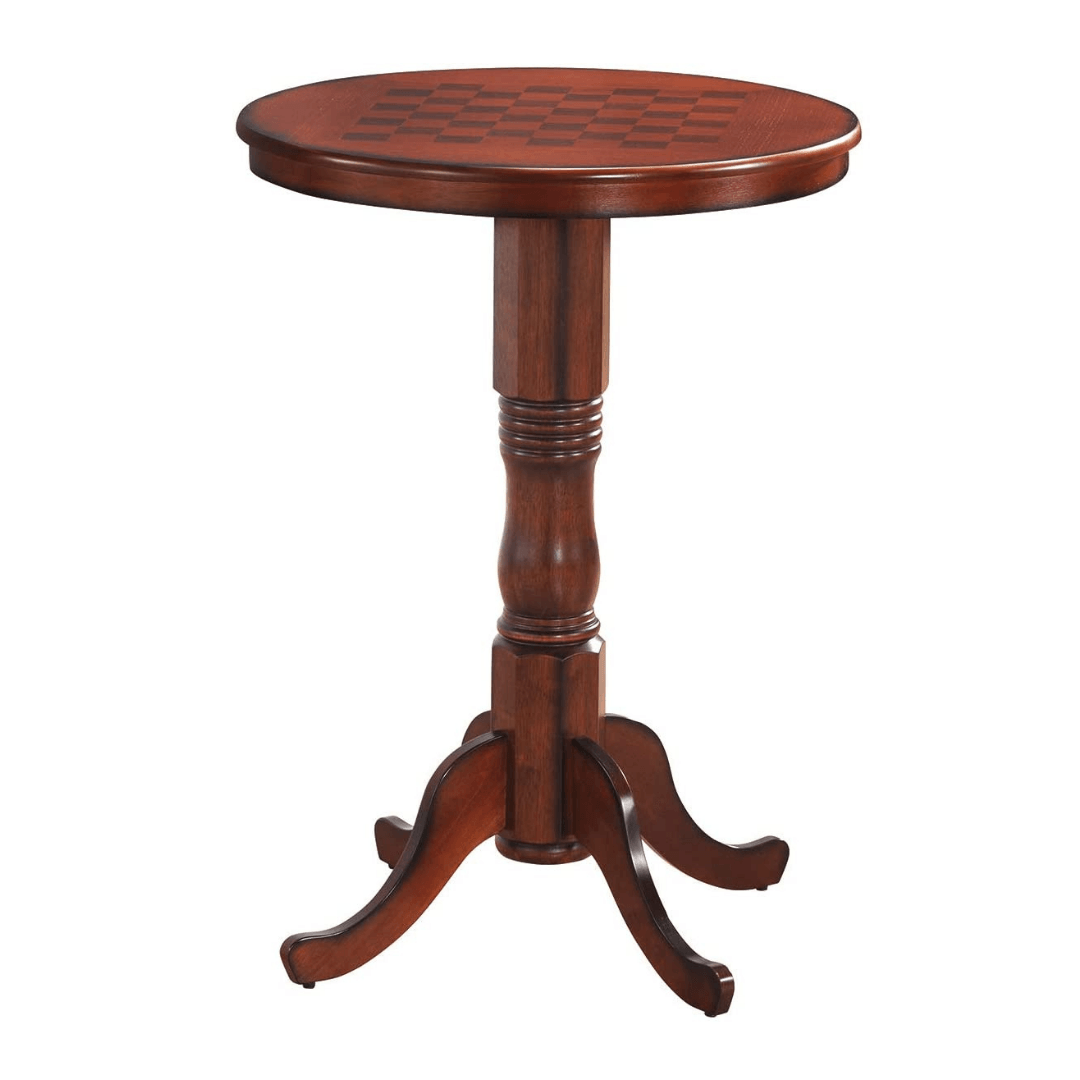 Table 42" Wooden Round Pub Pedestal Side Table - Goflameus