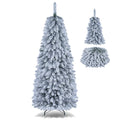 GOFLAME 6FT/7FT Pop Up Christmas Tree | Snow Flocked Collapsible Xmas Tree