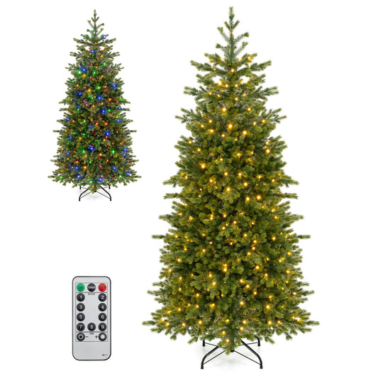 GOFLAME 6FT/7.5FT Pre-lit Christmas Tree Artificial Christmas Tree with Remote