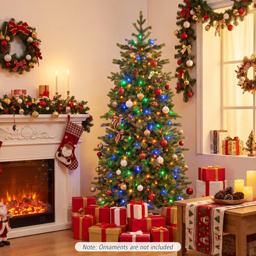 GOFLAME 6FT/7.5FT Pre-lit Christmas Tree Artificial Christmas Tree with Remote