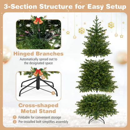 GOFLAME 6FT/7.5FT Pre-lit Christmas Tree Artificial Christmas Tree with Remote