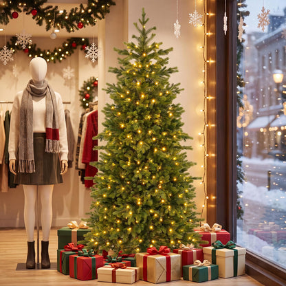 GOFLAME 6FT/7.5FT Pre-lit Christmas Tree Artificial Christmas Tree with Remote