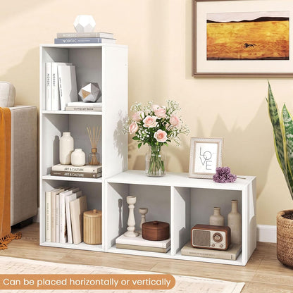 Goflame 3-Cube Modern Bookcase, Vertical or Horizontal