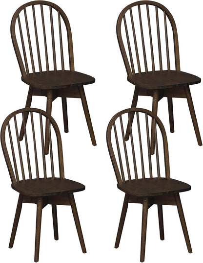 Goflame Windsor Dining Chairs Set of 2/4 Farmhouse Swivel Kitchen Chairs with Spindle Back