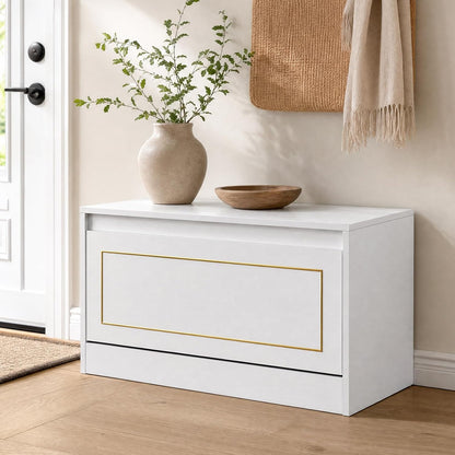 GOFLAME Shoe Storage Cabinet with Flip Drawer