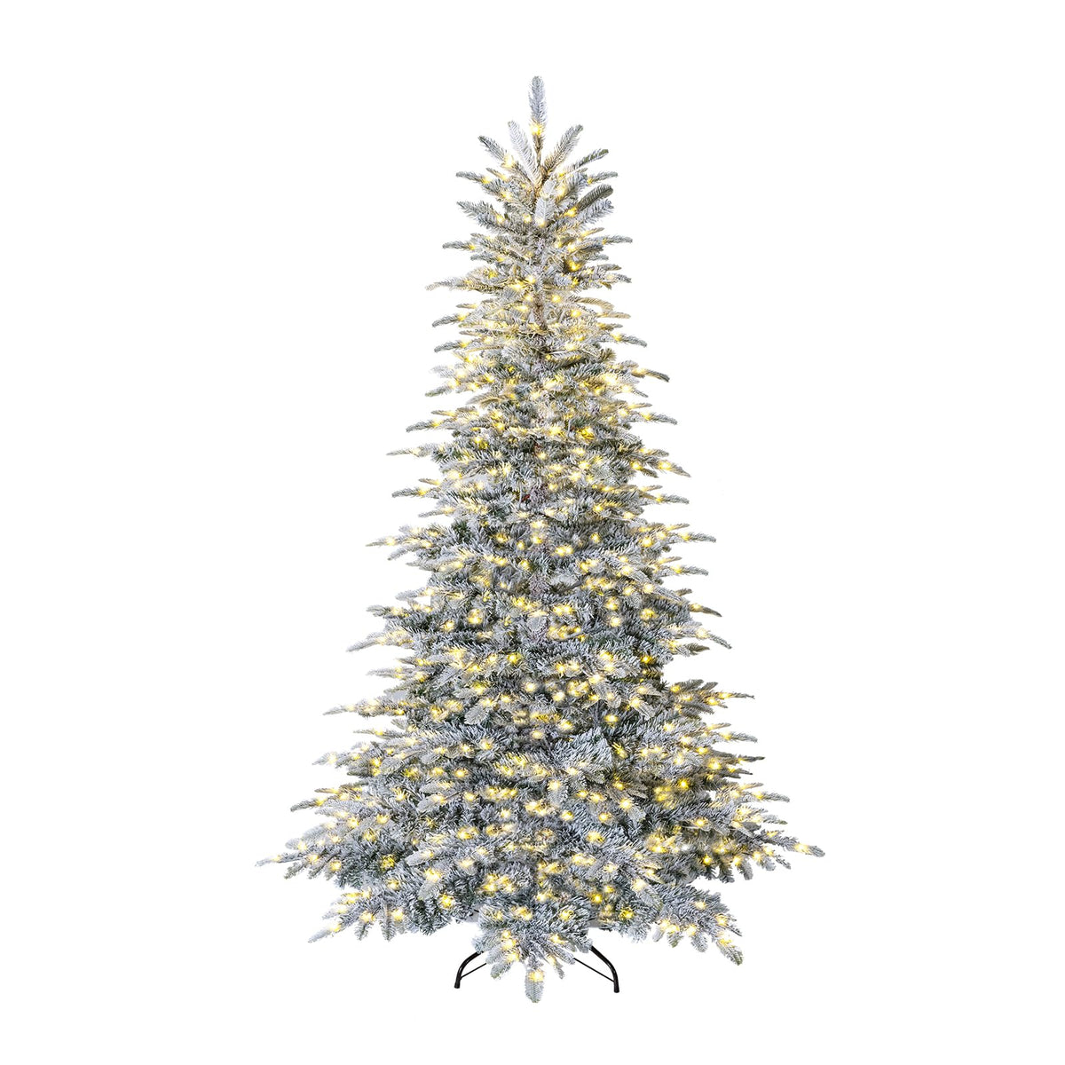 GOFLAME 6FT/7FT Pre-lit Christmas Tree | Snow Flocked Artificial Xmas Tree