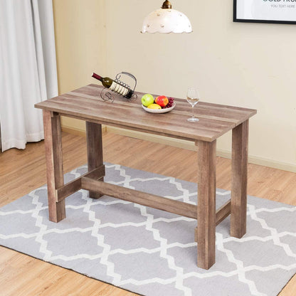 Counter Height Dining Table, 55 H Rectangular Counter Table - Goflameus