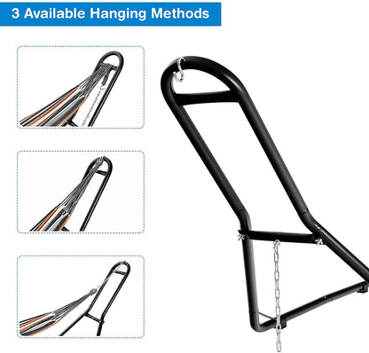 Goflame Multi-Use Universal Hammock Stand, 550LBS Capacity Adjustable Heavy Duty Hammock (Black)