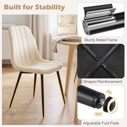 Goflame Upholstered Dining Chairs Set of 4