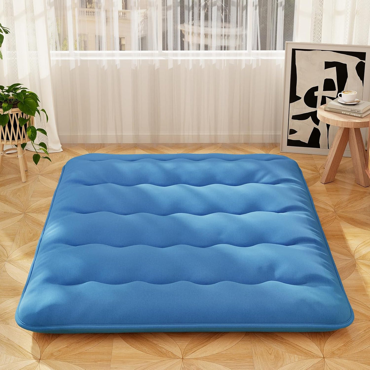 Goflame Japanese Floor Mattress, 4 Inch Futon Mattress with Washable Cover & Storage Bag
