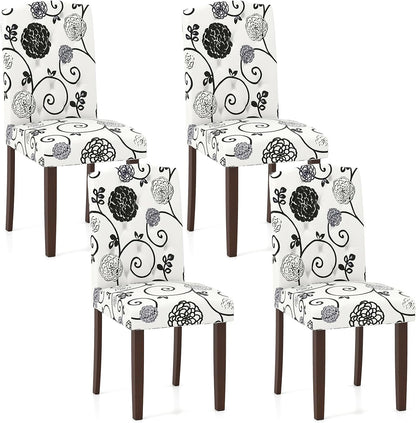 Goflame Upholstered Dining Chairs Set of 2/4 Button Tufted Fabric Upholstered Parson Chairs