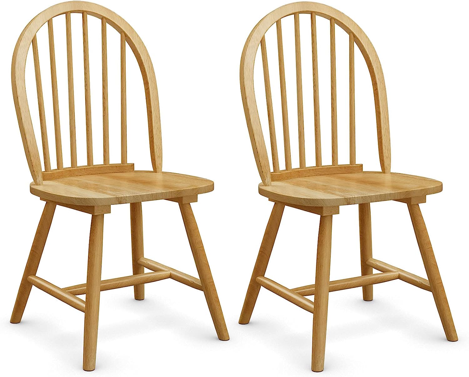 Goflame Wood Dining Chairs, French Country Armless Spindle Back Dining Chairs