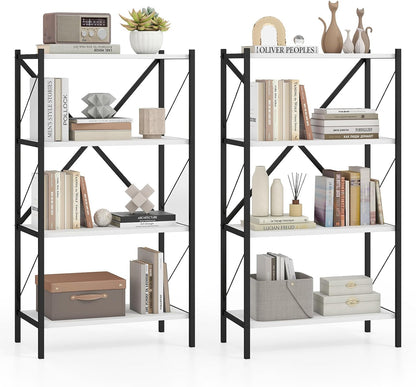 Goflame Modern Bookcase with Heavy-Duty Metal Frame (1/2)