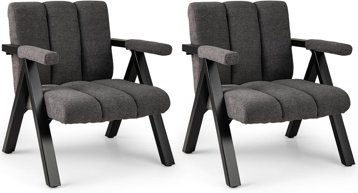 Goflame Mid-Century Modern Accent Chair with Deepened Seat