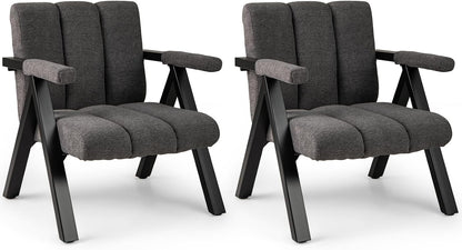 Goflame Mid-Century Modern Accent Chair with Deepened Seat