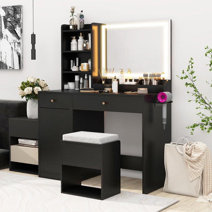 GOFLAME Makeup Vanity with Mirror and Lights