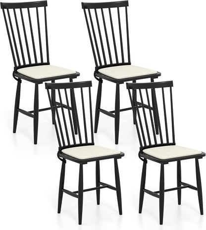 Goflame Windsor Dining Chairs Set of 2/4 Farmhouse Wooden Kitchen Chair
